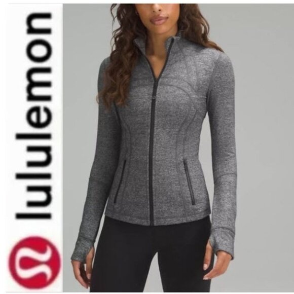 lululemon Define Jacket Heathered Grey Utility Jacket Size 10 - Picture 1 of 14